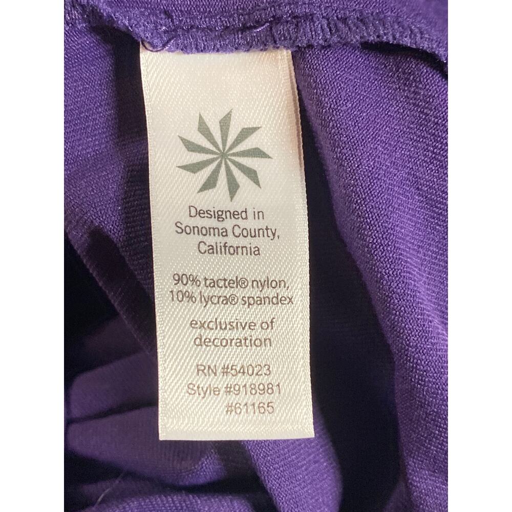 NWT Athleta Suedy Lady Dress XXS Nightshade Purple Long Sleeve Mini Surplice - Picture 9 of 11